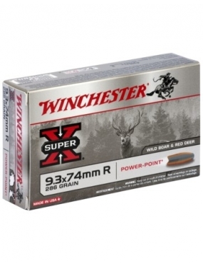 Munitions Winchester 9.3X74R power point 286 gr